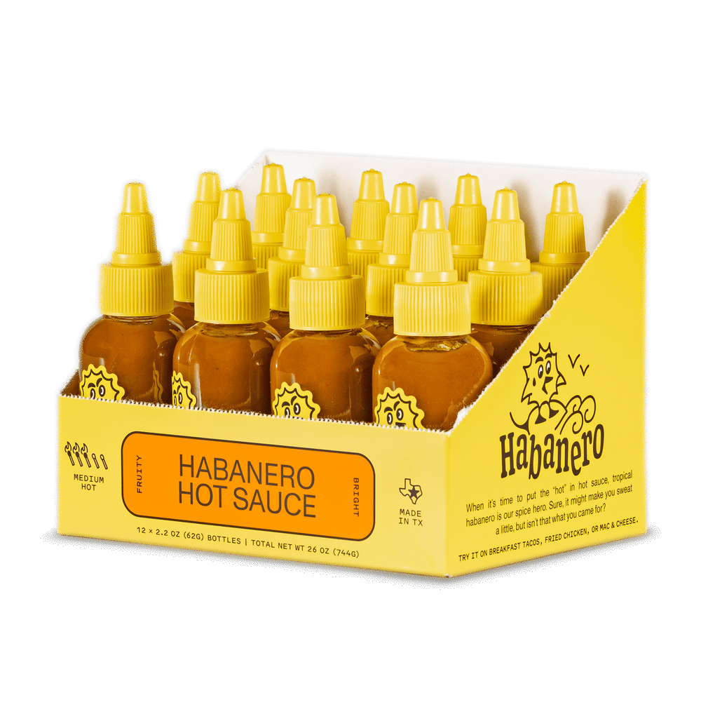 Yellowbird Classic Habanero Hot Sauce 2.2 oz. 12-Pack Display Box