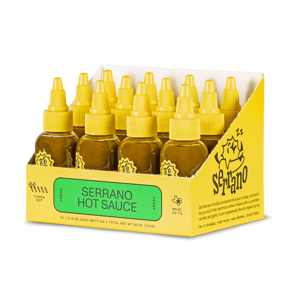 Yellowbird Classic Serrano Hot Sauce 2.2 oz. 12-Pack Display Box