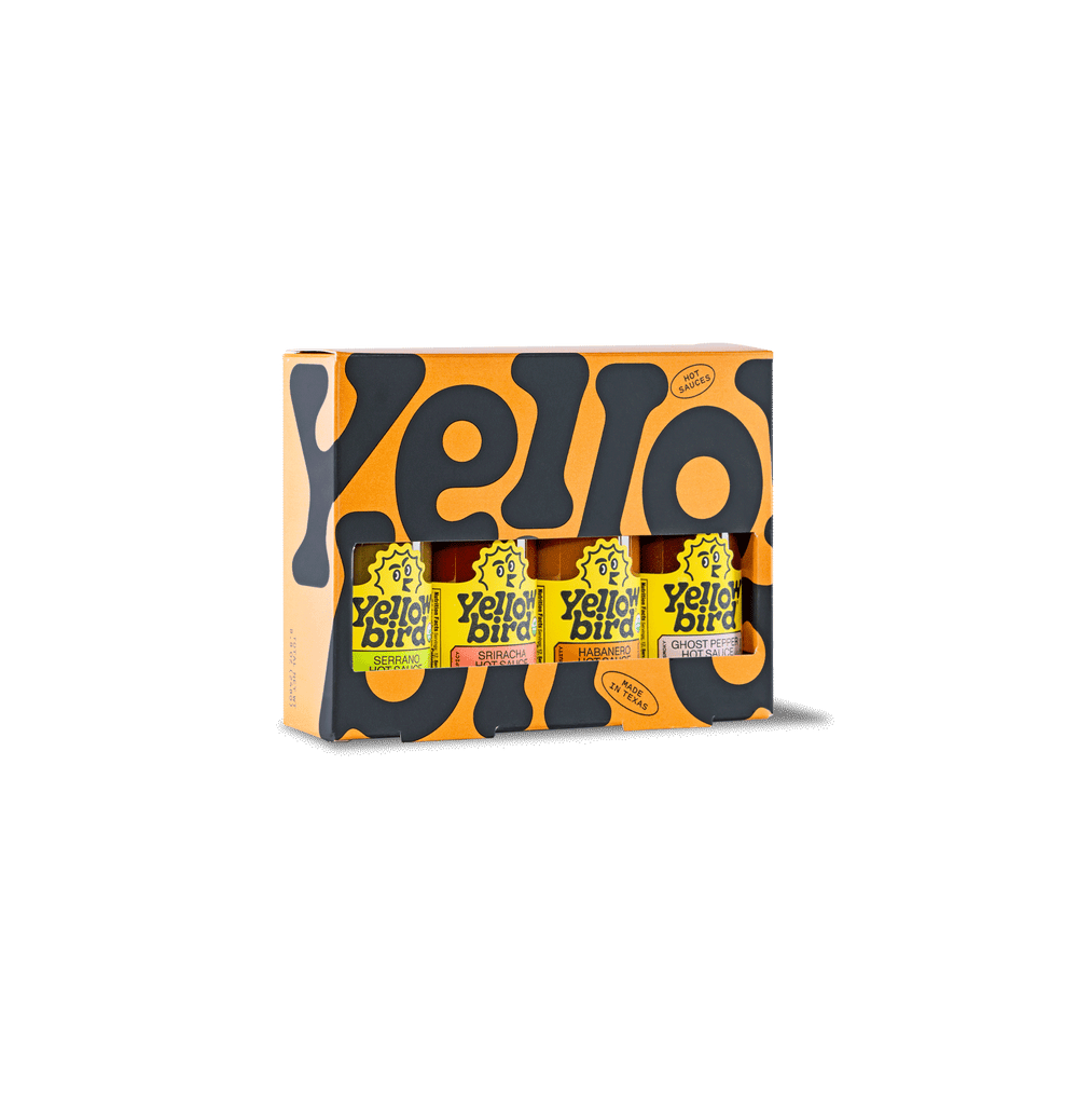 Yellowbird Organic Hot Sauce Variety 4-Pack 2.2 oz. Gift Set 