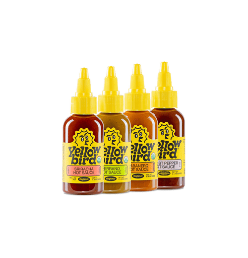 Yellowbird Organic Hot Sauce Variety 4-Pack 2.2 oz. Gift Set 