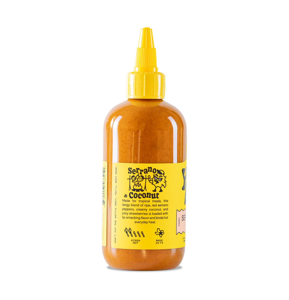 Yellowbird Serrano Coconut Hot Sauce 9.8 oz. description